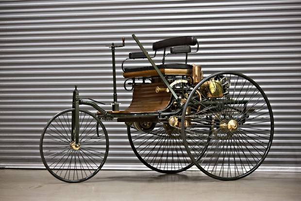 1886 BENZ PATENT-MOTORWAGEN REPLICA Gooding and Company, Aug. 15-16 Estimate: $90,000-$120,000, no reserve Every worthwhile collection needs the first car propelled by an internal combustion engine, Gooding posits, but with the original 1886 Benz Patent-Wagen housed at Munich’s Deutsches Museum, a replica must do. John Bentley Engineering in Yorkshire, England, reportedly made 300 such three-wheelers, shipping this one to renowned Japanese collector Yoshiho Matsuda in 1990. Another sold for $40,950 in 2009. (Brian Henniker/Gooding & Company)