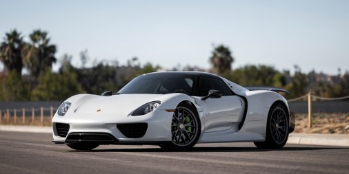 The 2015 Porsche 918 Spyder to be sold at auction.