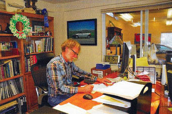 Scott Grundfor in his Shop Office